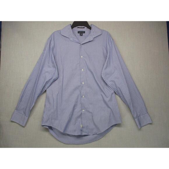 Lands' End Other - Lands End Blue Classic Checkered Workwear Oxford Shirt ButtonDown Size 16-1/2 35